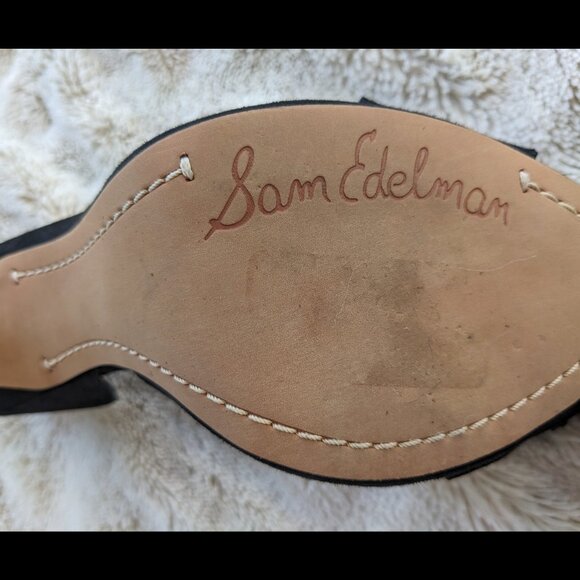 Sam Edelman Studded Jeweled Suede Lorna D’Orsay Platform Stiletto Heels Sz 8.5 - Picture 10 of 15